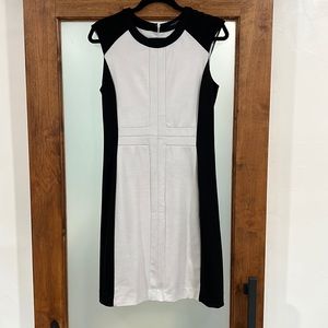 Banana Republic black and white sleeveless dress